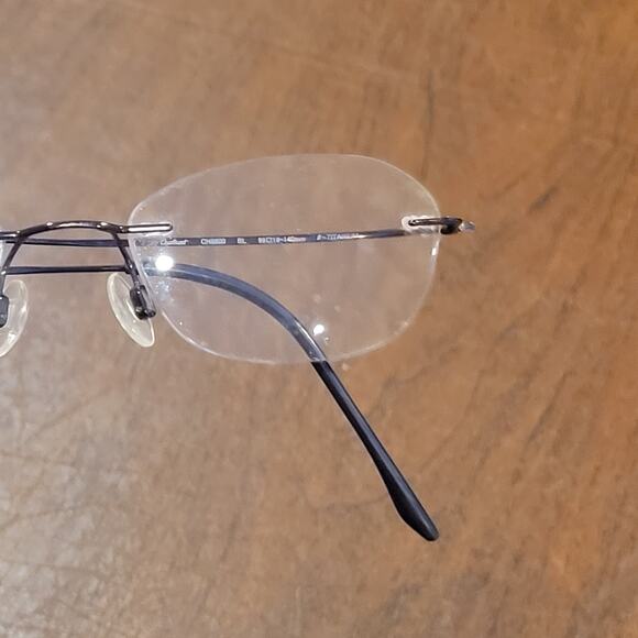 CHARMANT CH8600E BL Titanium Womens Rimless Eyeglasses 99-19-140 - Picture 5 of 13